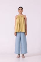 Moira Blue Linen Pants view 11