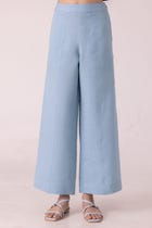 Moira Blue Linen Pants view 2
