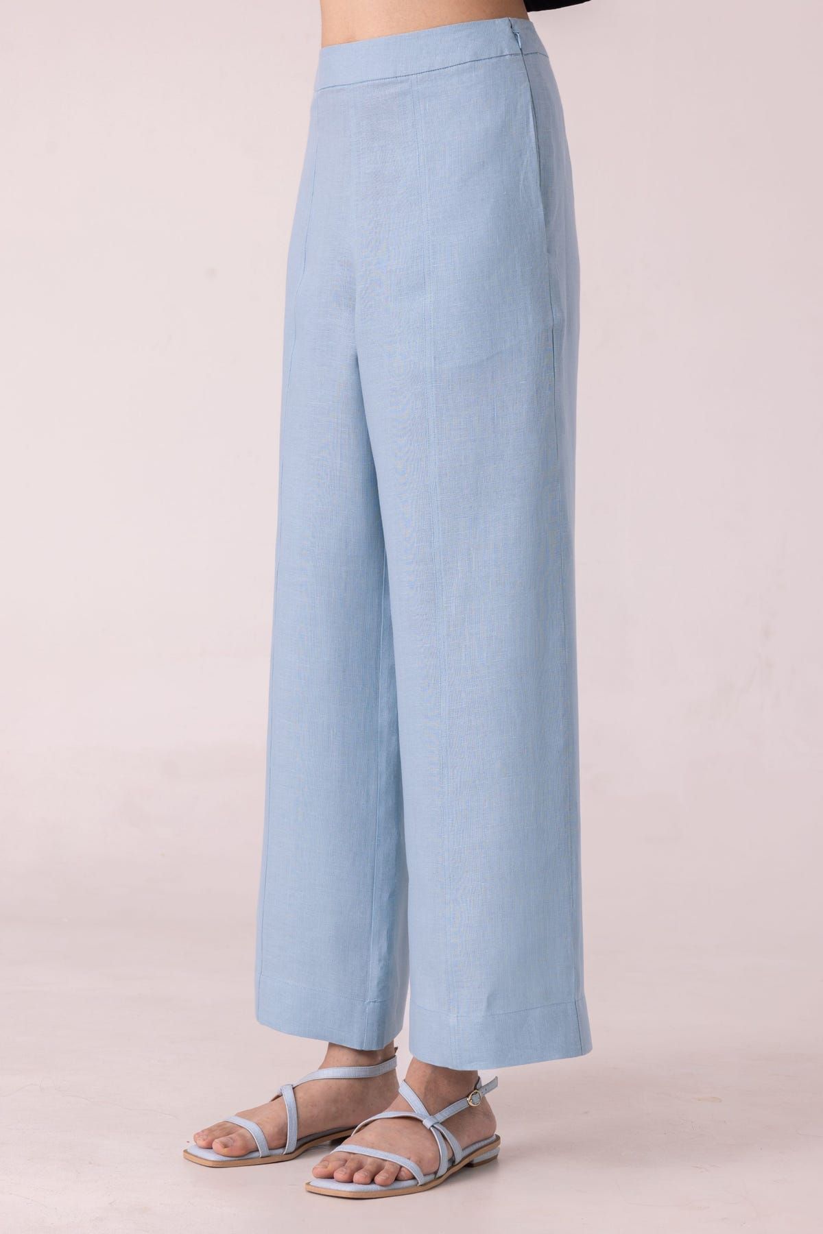 Moira Blue Linen Pants - image 4