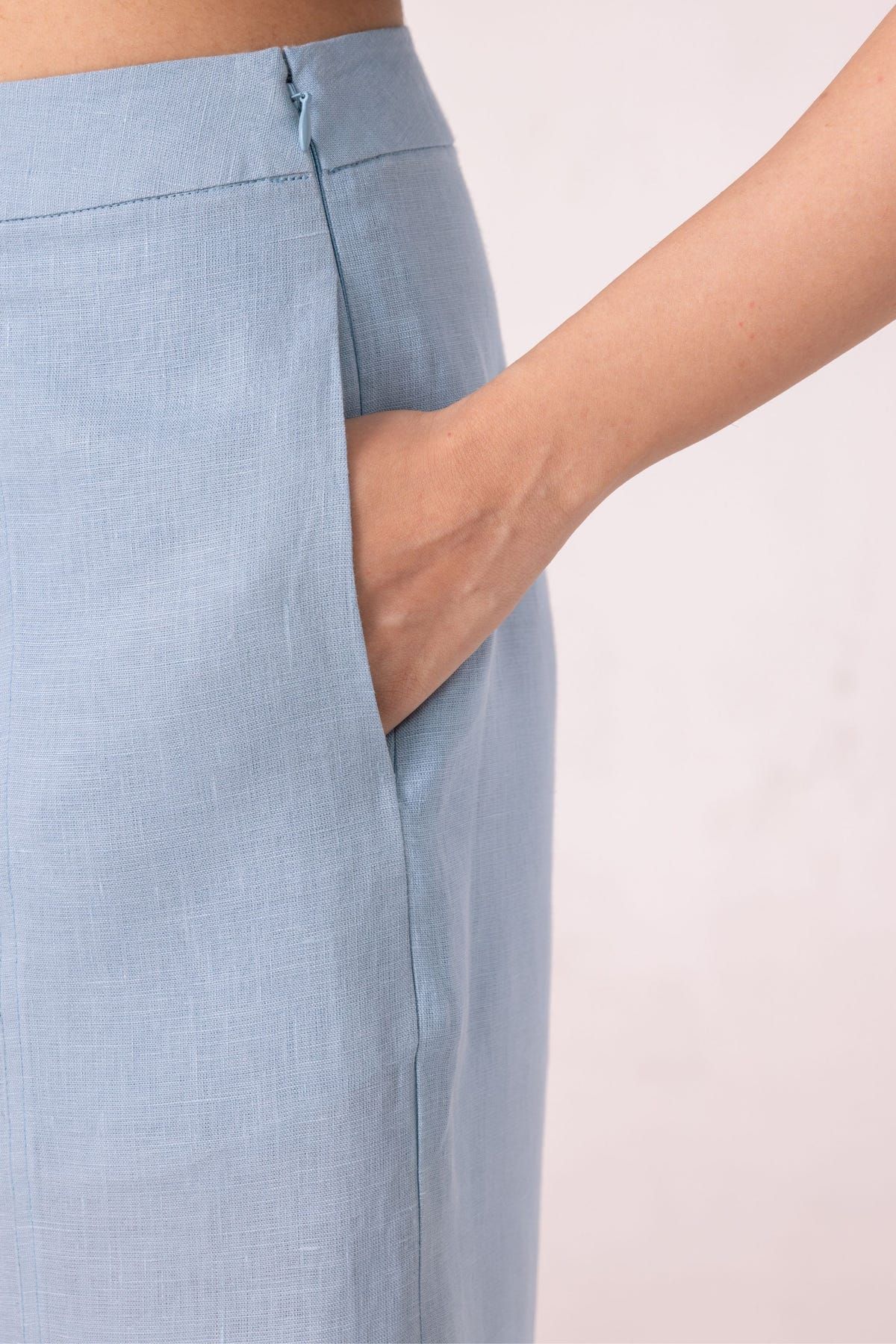 Moira Blue Linen Pants - image 5
