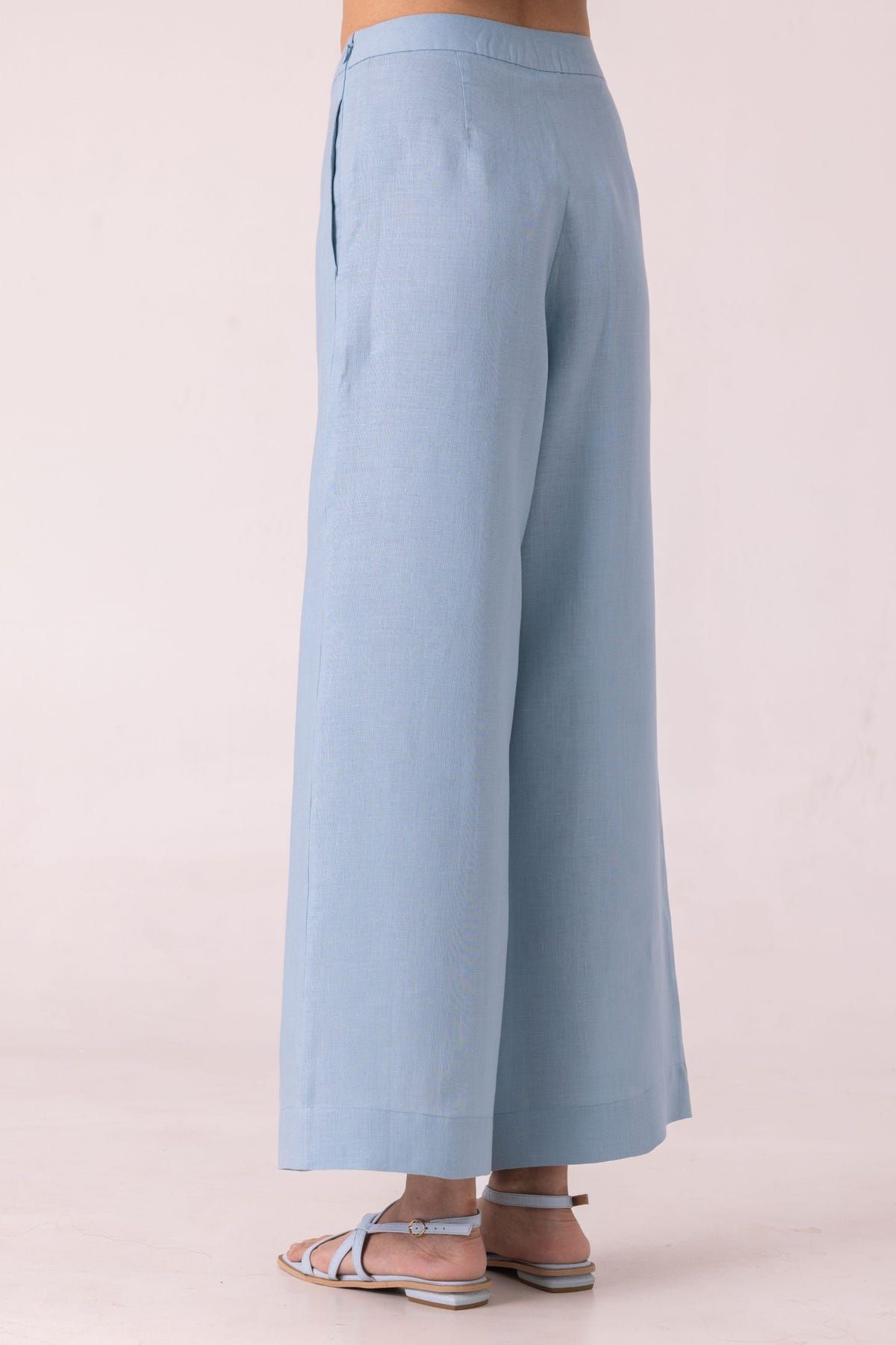 Moira Blue Linen Pants - image 9