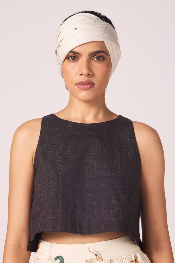 The Summer House — Anna Black Quilted Top