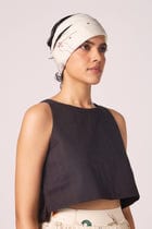 Anna Black Quilted Top view 4