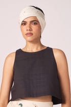 Anna Black Quilted Top view 5