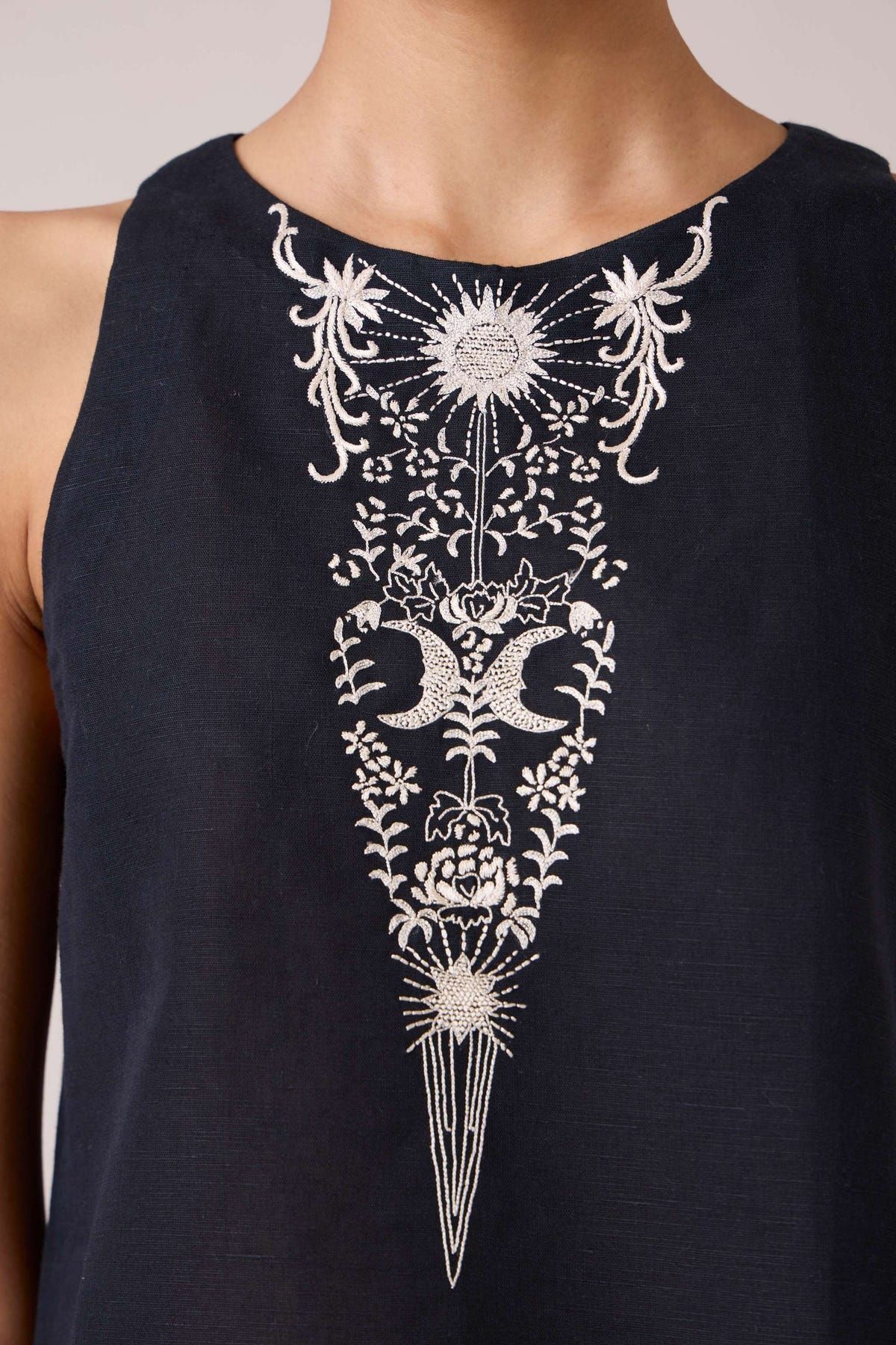 Evora Black Embroidered Top - image 4