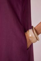 Pippa Purple Linen Midi Dress view 6