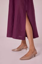 Pippa Purple Linen Midi Dress view 8