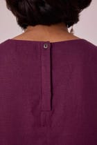 Pippa Purple Linen Midi Dress view 9