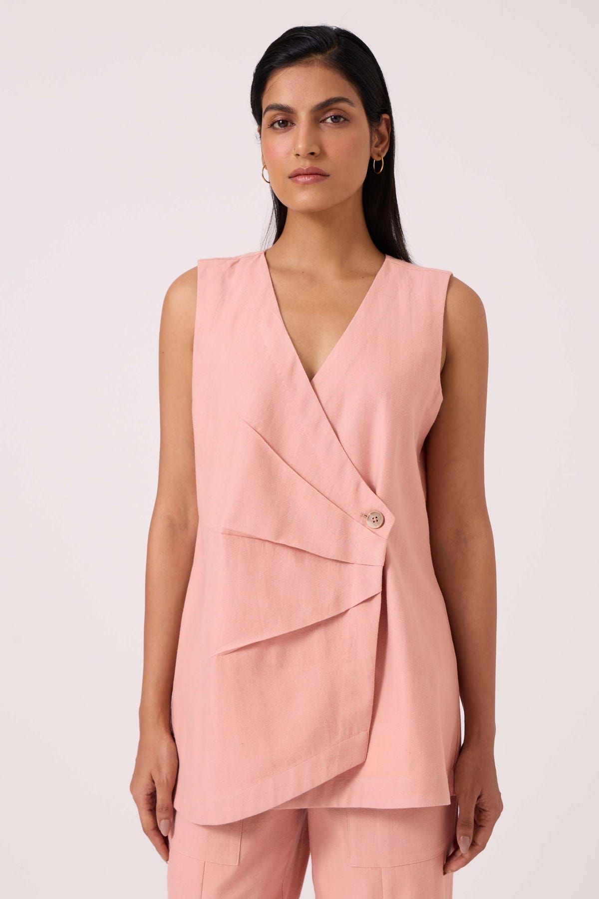 Karenin Pink Handwoven Top - image 1