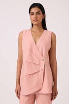 Karenin Pink Handwoven Top view 1