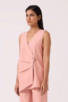 Karenin Pink Handwoven Top view 2