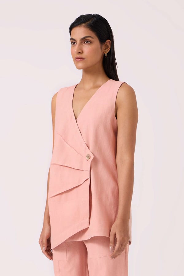 The Summer House — Karenin Pink Handwoven Top