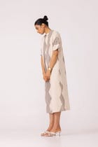 Ehan Hand Printed Midi Dress view 1