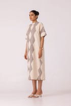 Ehan Hand Printed Midi Dress view 4