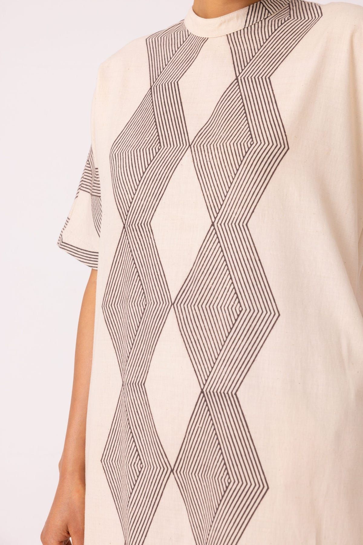 Ehan Hand Printed Midi Dress - image 6
