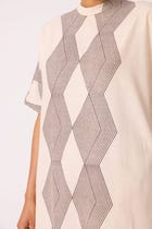 Ehan Hand Printed Midi Dress view 6