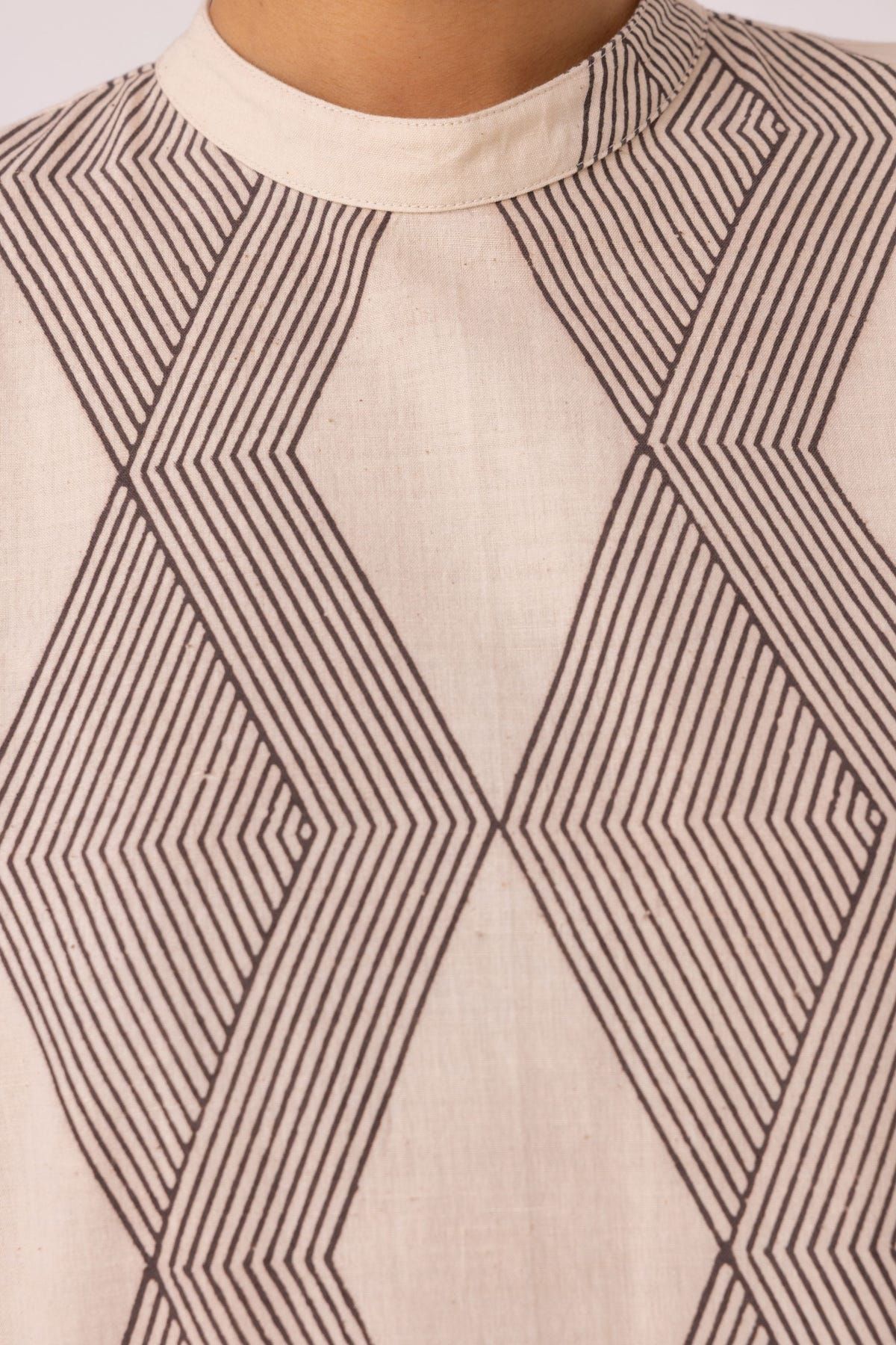 Ehan Hand Printed Midi Dress - image 7