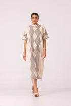 Ehan Hand Printed Midi Dress view 8