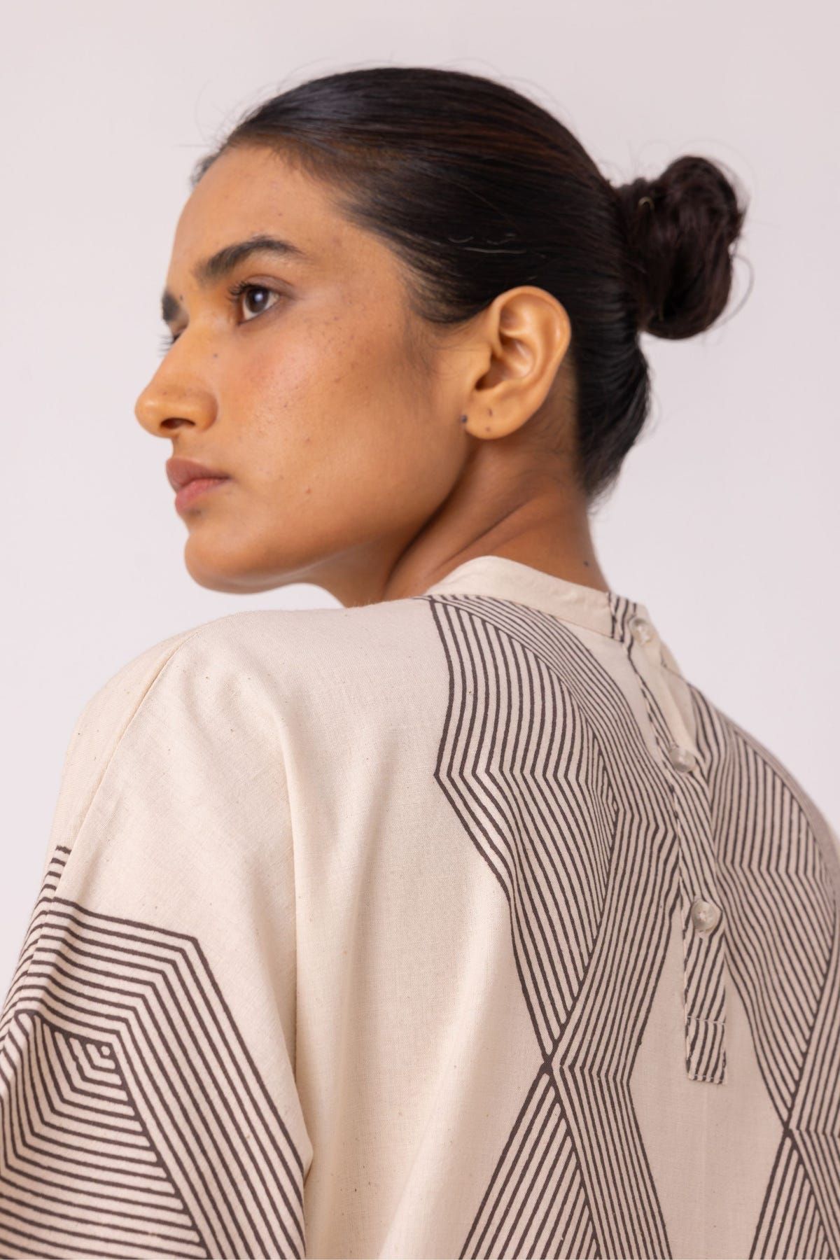 Ehan Hand Printed Midi Dress - image 10