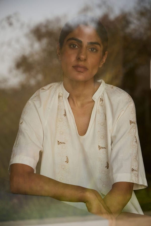 The Summer House — Bheer Handwoven Embroidered Top