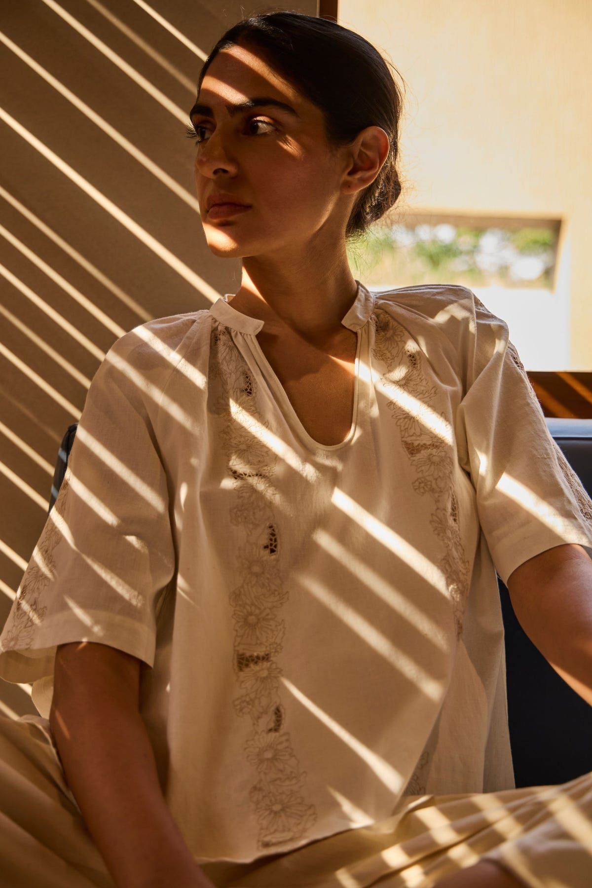 Bheer Handwoven Embroidered Top - image 11
