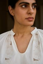 Bheer Handwoven Embroidered Top view 4