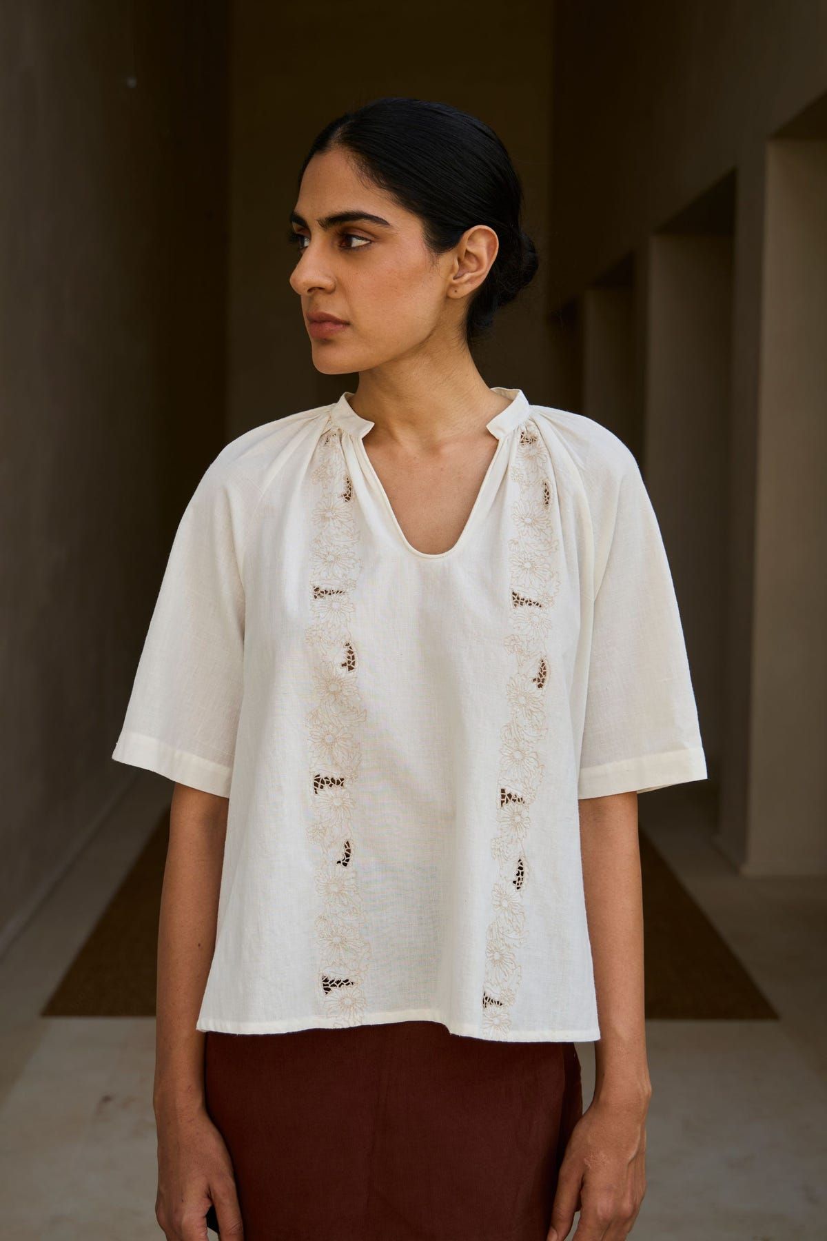 Bheer Handwoven Embroidered Top - image 8