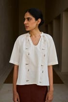 Bheer Handwoven Embroidered Top view 8