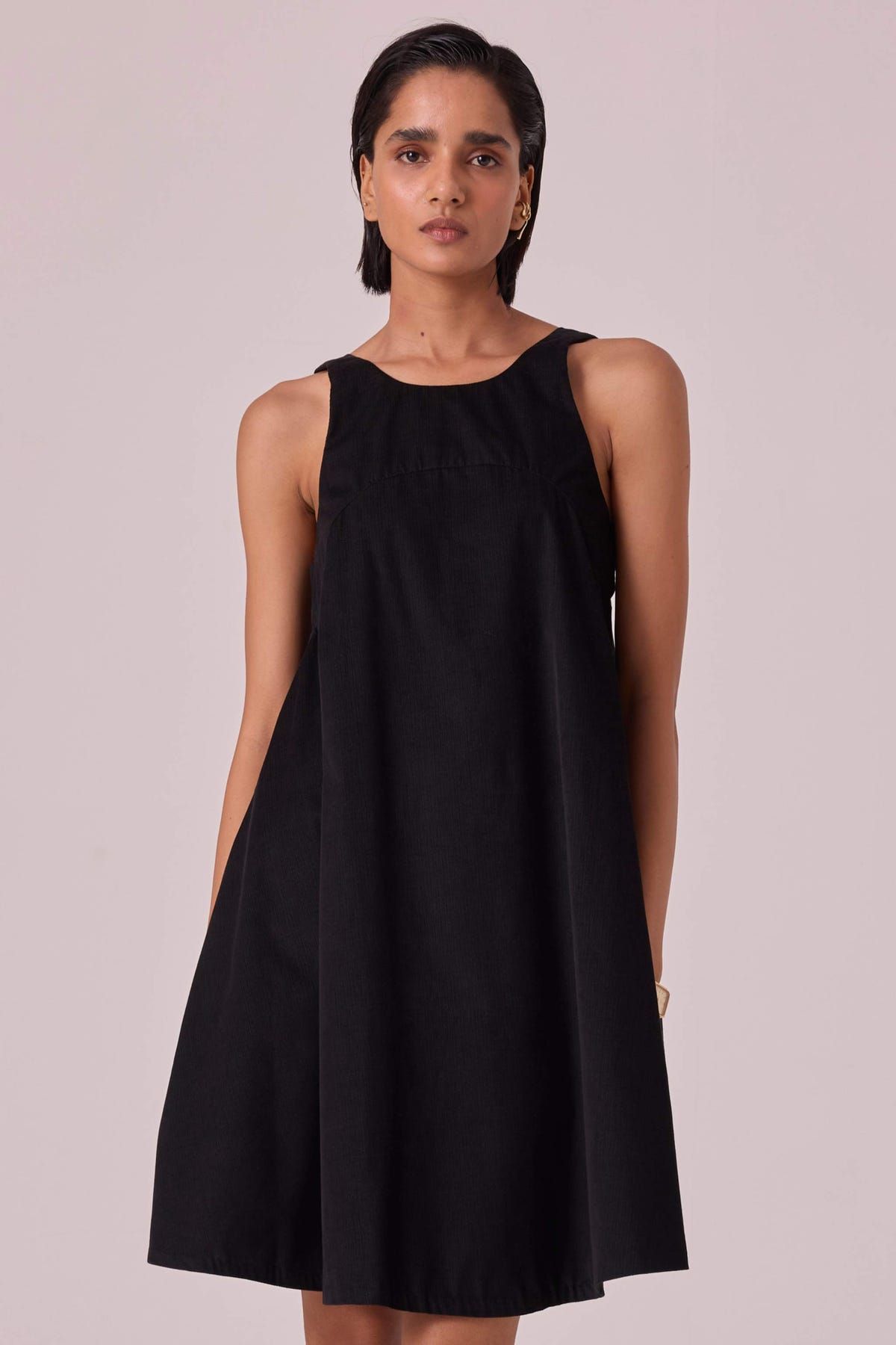 Reka Black Needlecord Dress - image 4