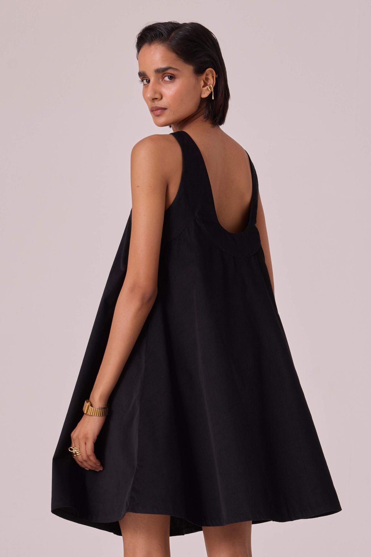Reka Black Needlecord Dress - image 10