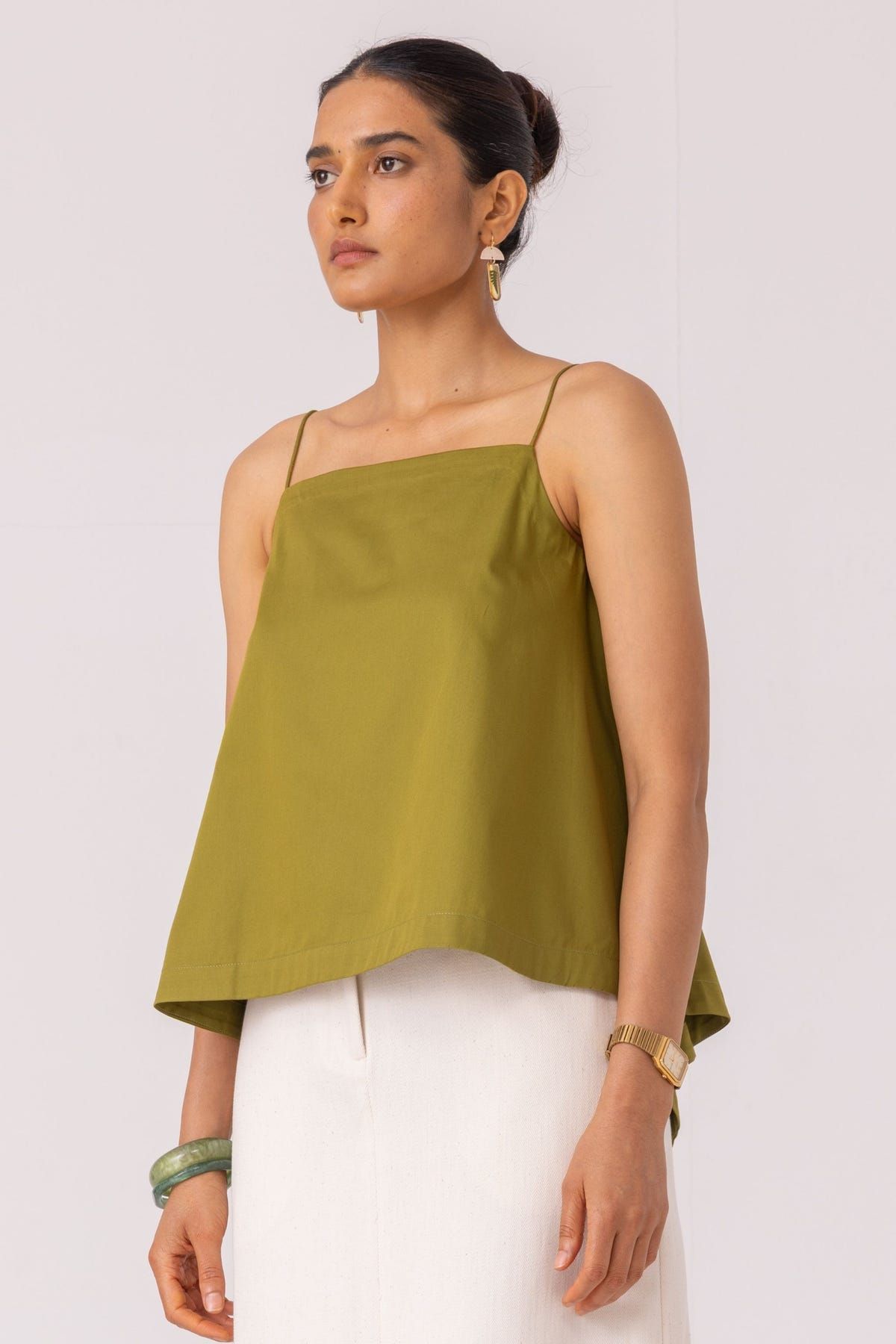 Wendy Green Flared Top - image 4