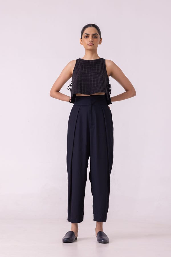 The Summer House — Elinor Black Barrel Pants