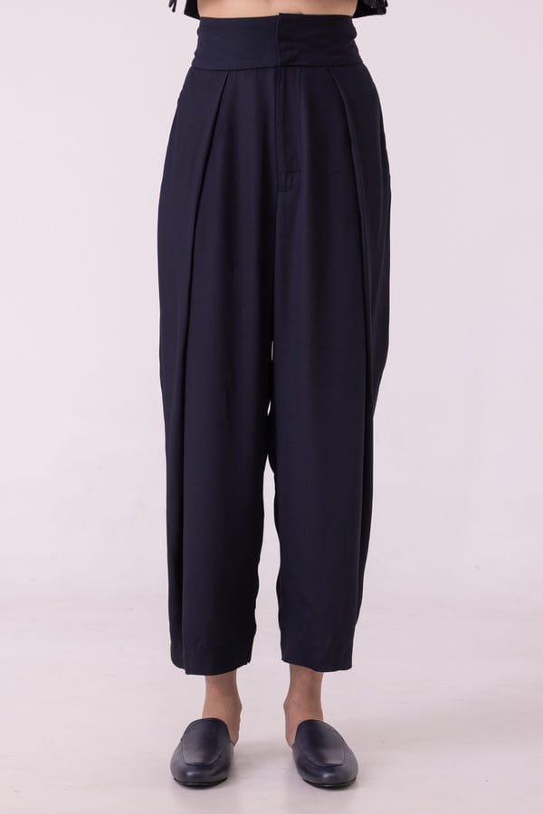 The Summer House — Elinor Black Barrel Pants