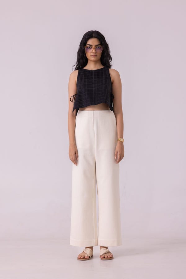 The Summer House — Smith Off White Handwoven Denim Pants