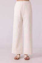 Smith Off White Handwoven Denim Pants view 2