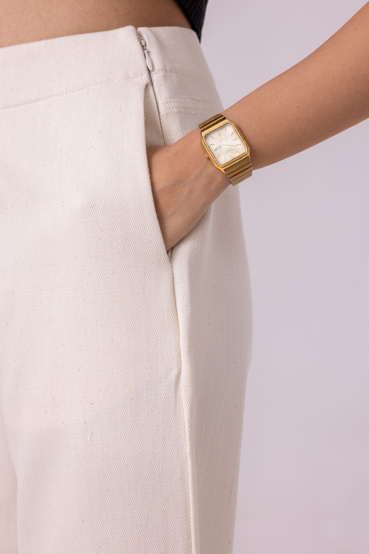 Smith Off White Handwoven Denim Pants - image 7