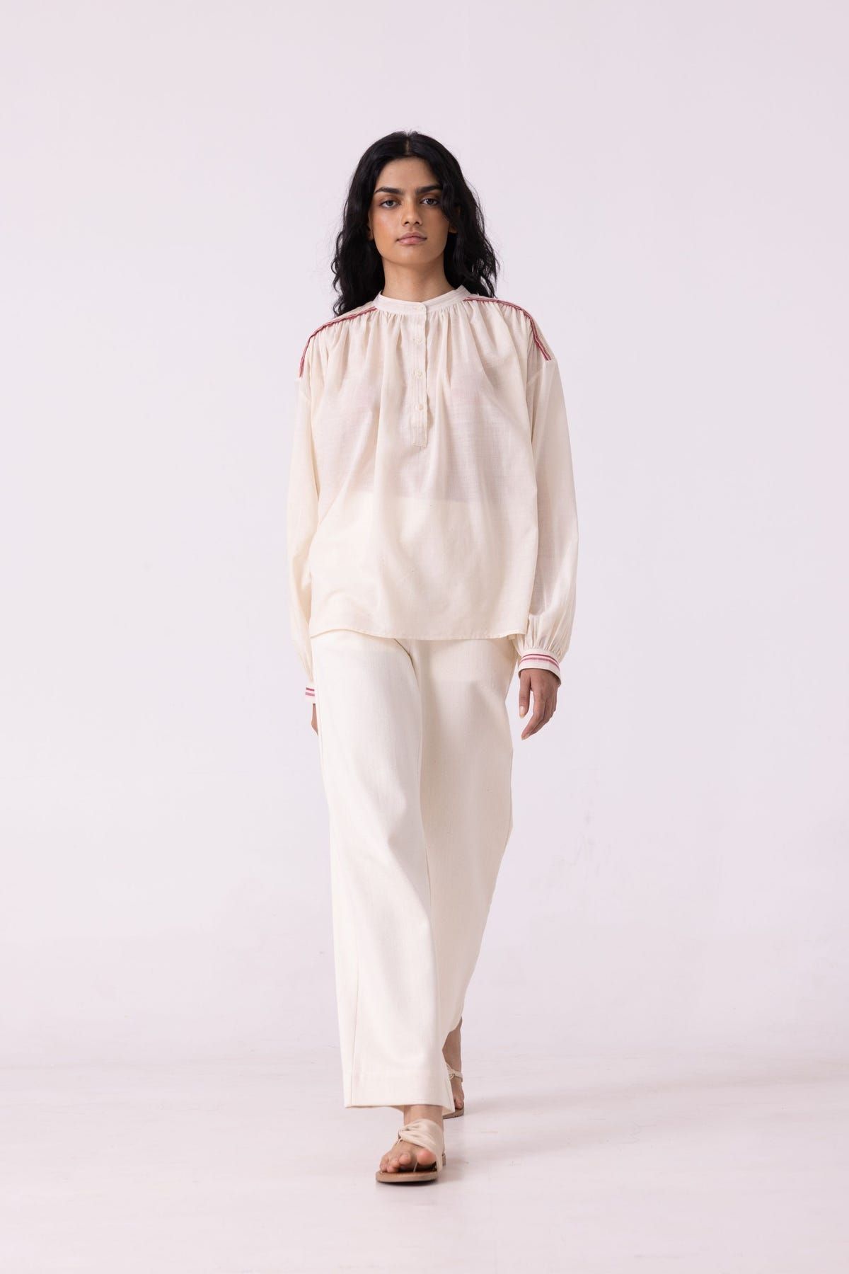 Smith Off White Handwoven Denim Pants - image 8