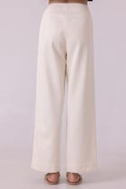 Smith Off White Handwoven Denim Pants view 10