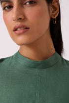 Tula Green Linen Shift Dress view 5