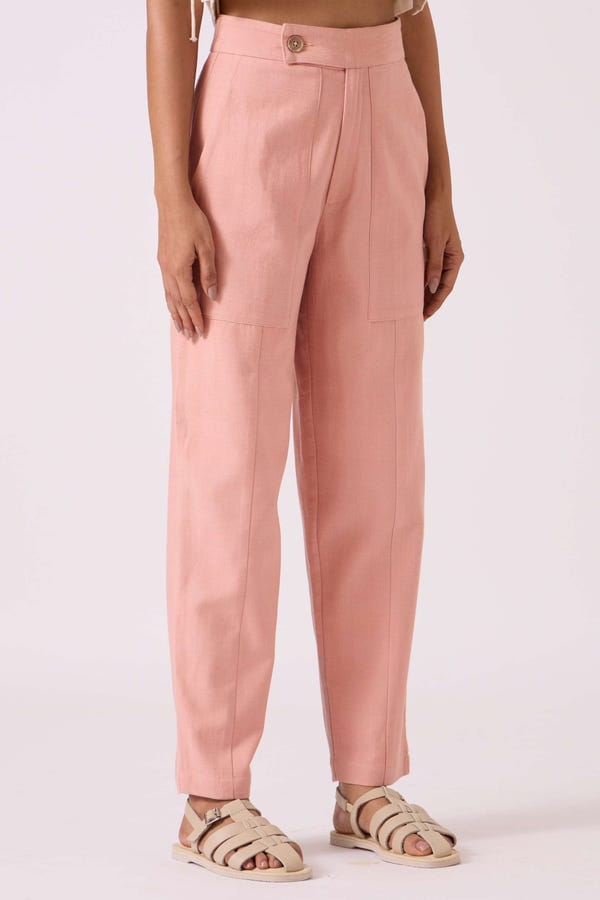 The Summer House — Victory Pink Handwoven Pants