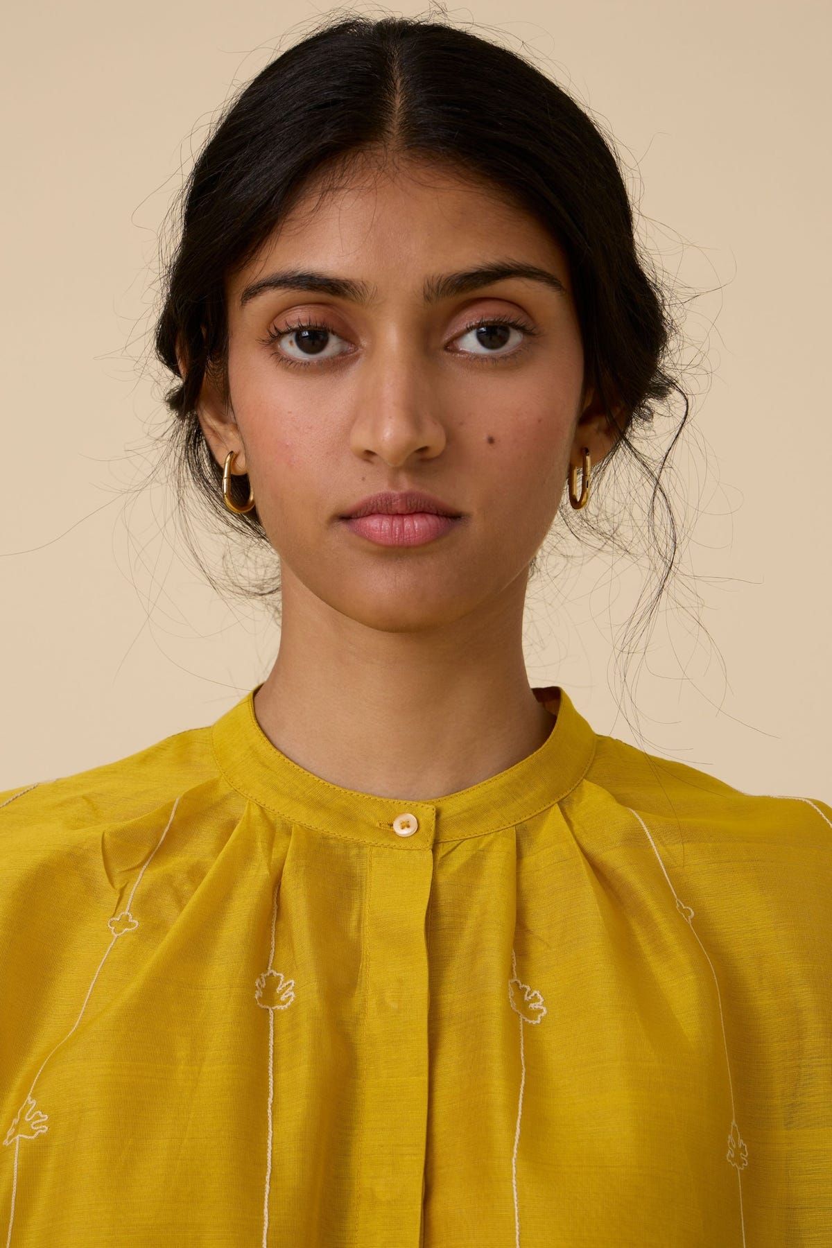 Sabeen Yellow Embroidered Top - image 4