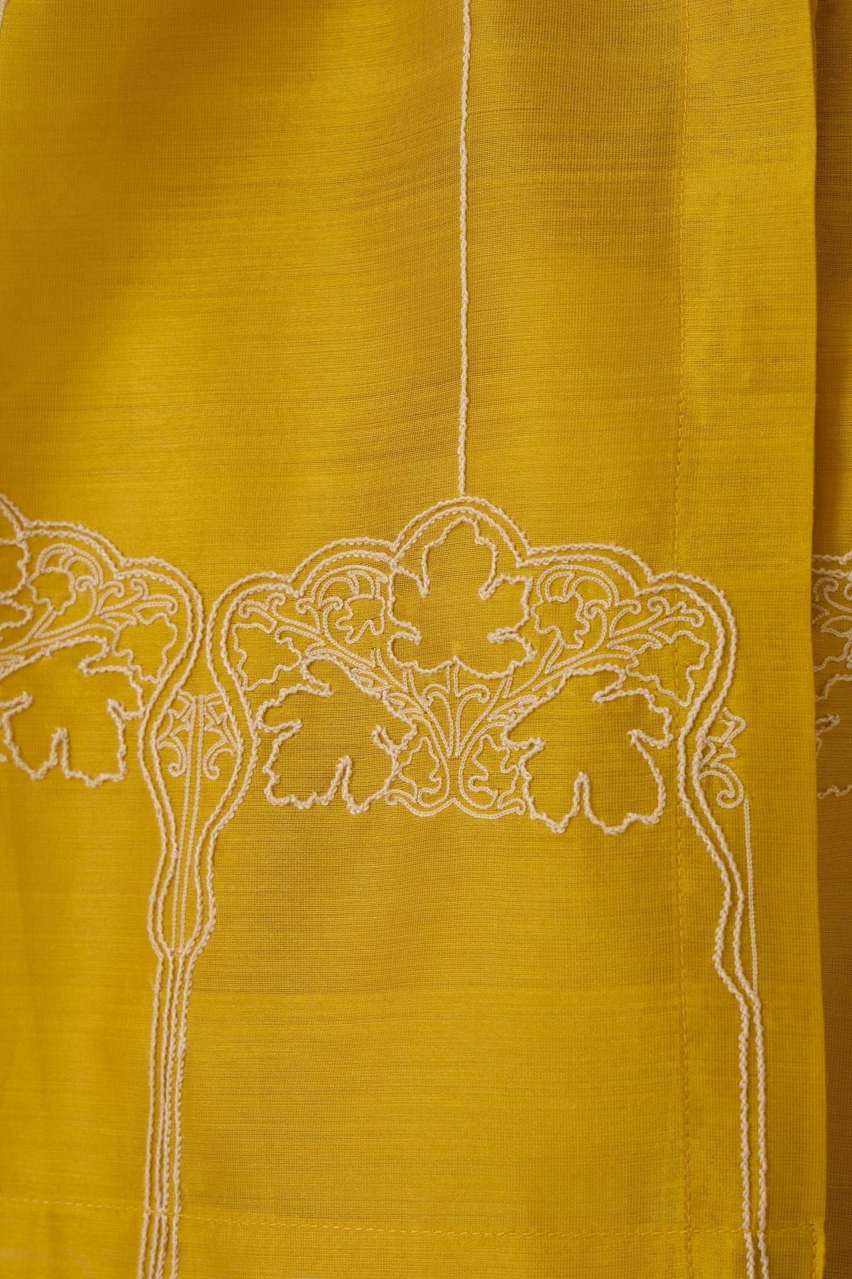Sabeen Yellow Embroidered Top - image 5