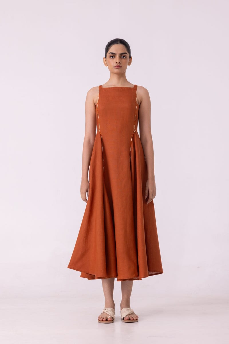 Weasley Rust Linen Dress