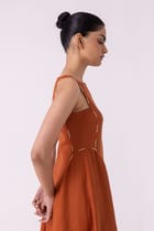 Weasley Rust Linen Dress view 3