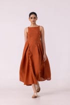 Weasley Rust Linen Dress view 9