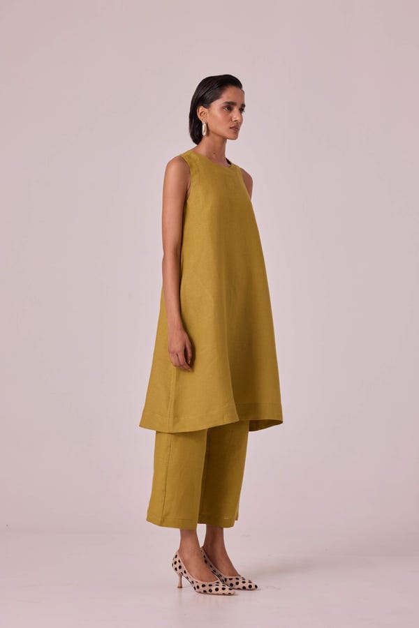 The Summer House — Nailah Olive Linen Set