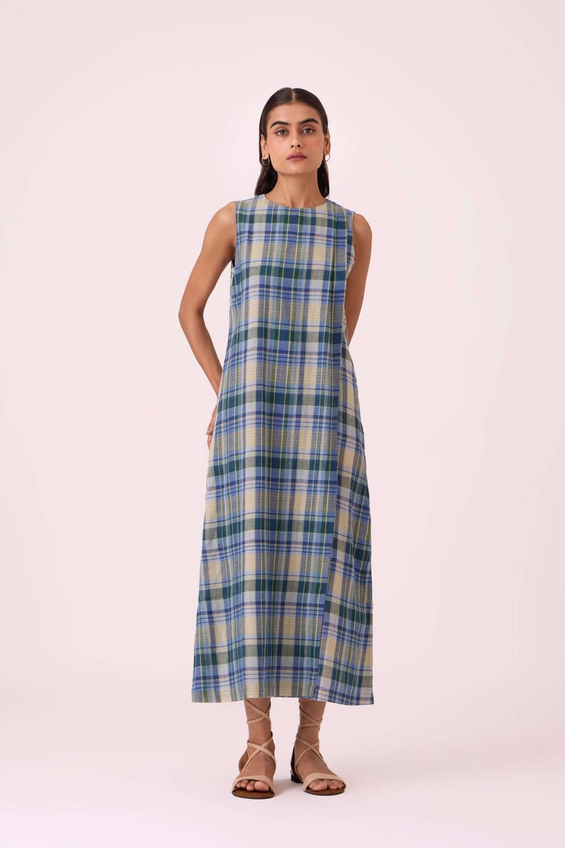 Julia Blue Handwoven Dress
