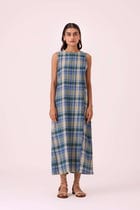 Julia Blue Handwoven Dress view 3