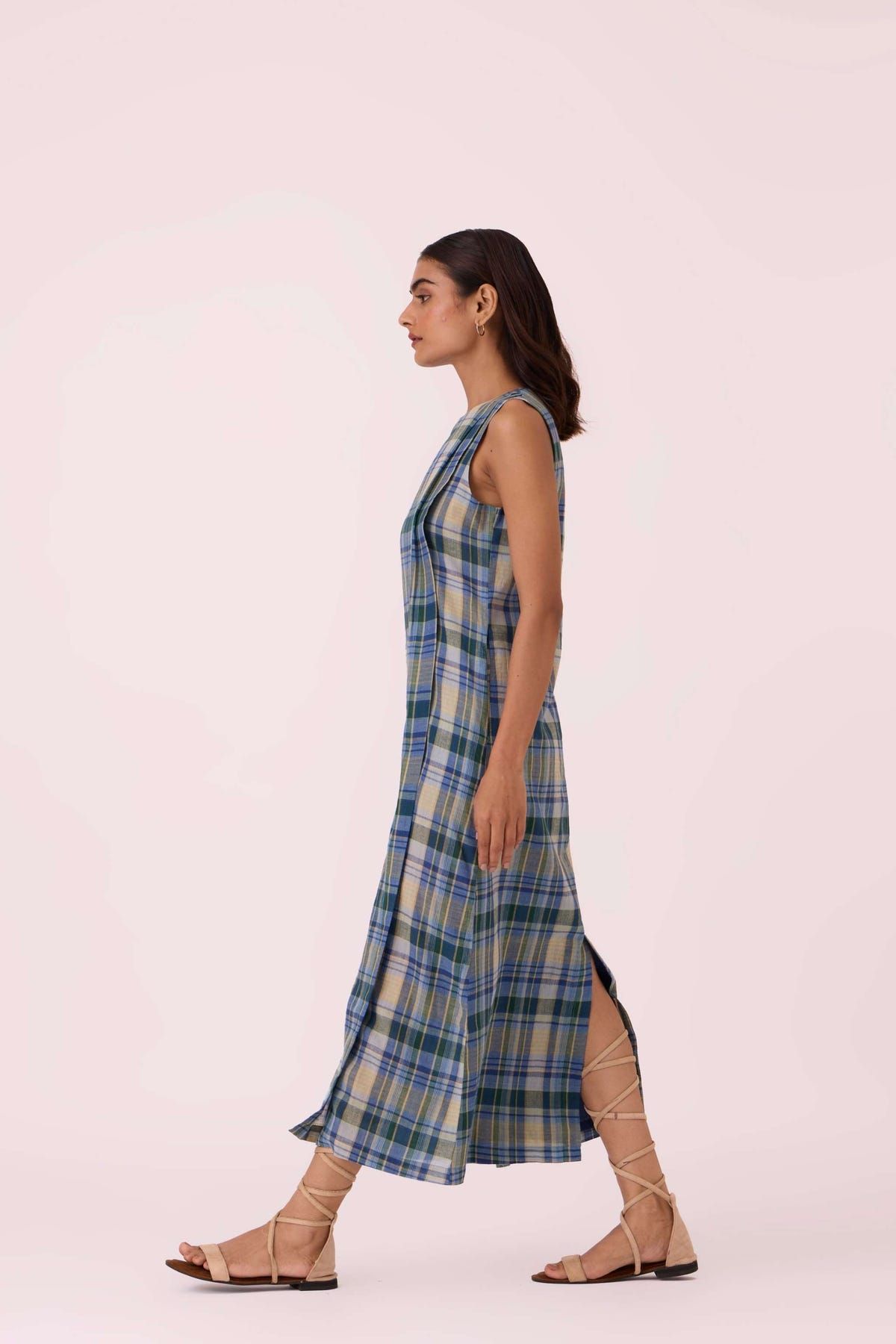 Julia Blue Handwoven Dress - image 7