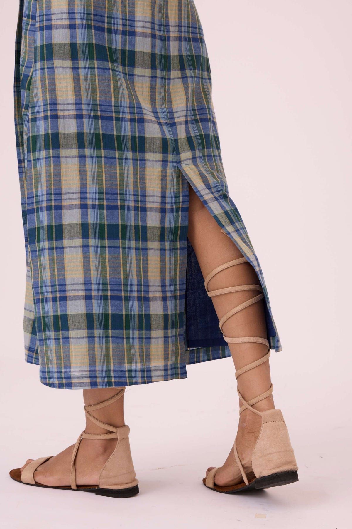 Julia Blue Handwoven Dress - image 8
